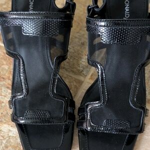 Donald J. Pliner Black Mesh Women's Sandals